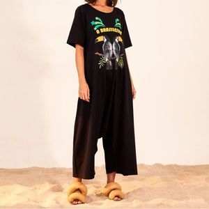 Brasileira Black Jersey Jumpsuit